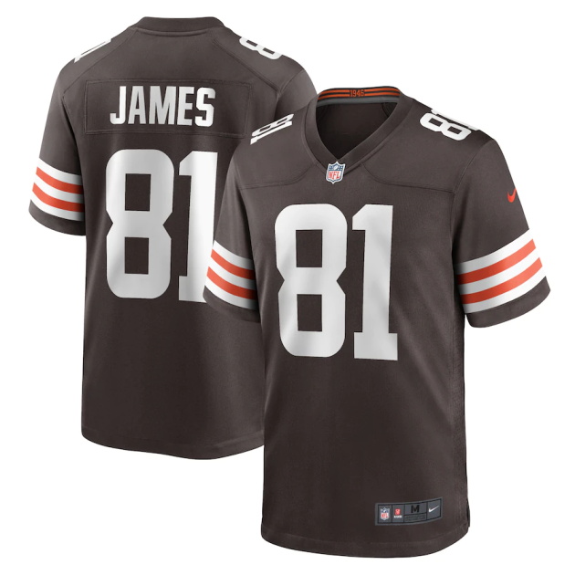 mens nike jesse james brown cleveland browns game player jersey